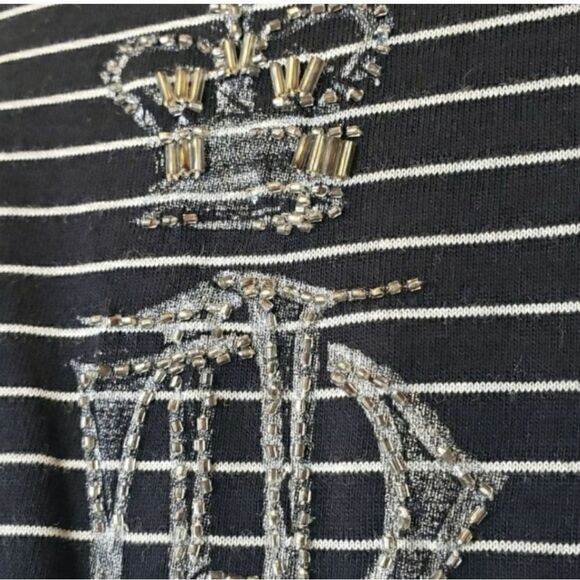 LAUREN RALPH LAUREN Striped Long-sleeved Embellished Tee - Picture 3 of 6